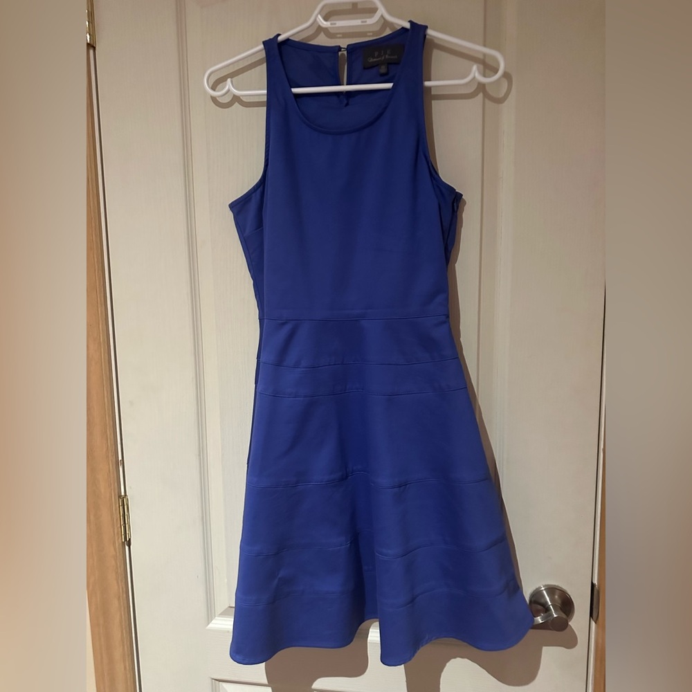 PJK Patterson J. Kincaid Blue A-Line Midi Dress